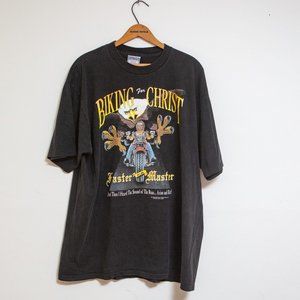 Vintage 1993 "Biking for Christ" T-Shirt Size XL